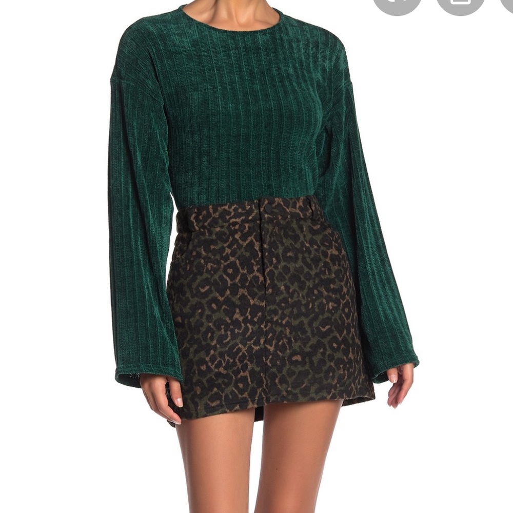 Wild Honey Mini Skirt Leopard Print